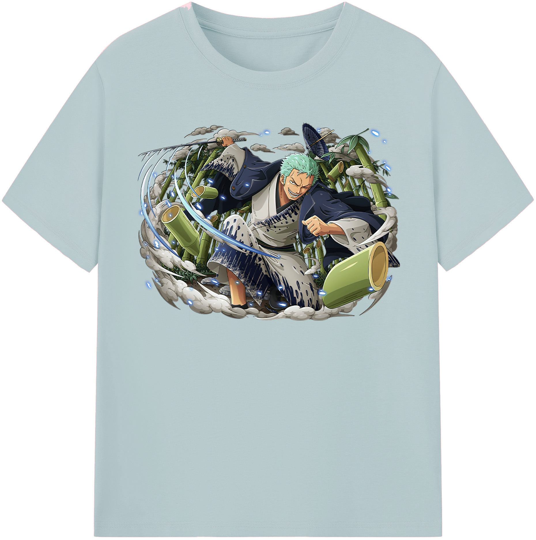 ワンピース ロロノア・ゾロ ONE PIECE Roronoa Zoro 綿100％半袖Tシャツ（フロントプリント）